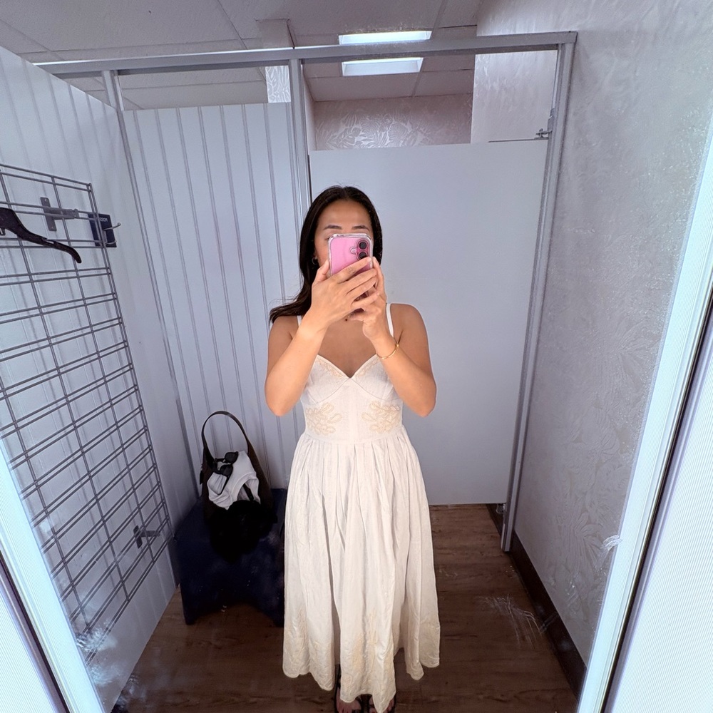 Christian Lacroix Cream Midi Dress